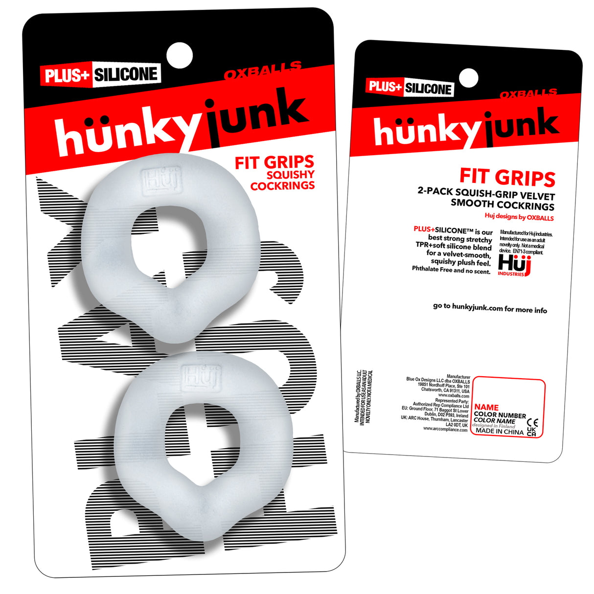Fit Grips 2-Pack Ergo-Fit Cockrings Clear Clear