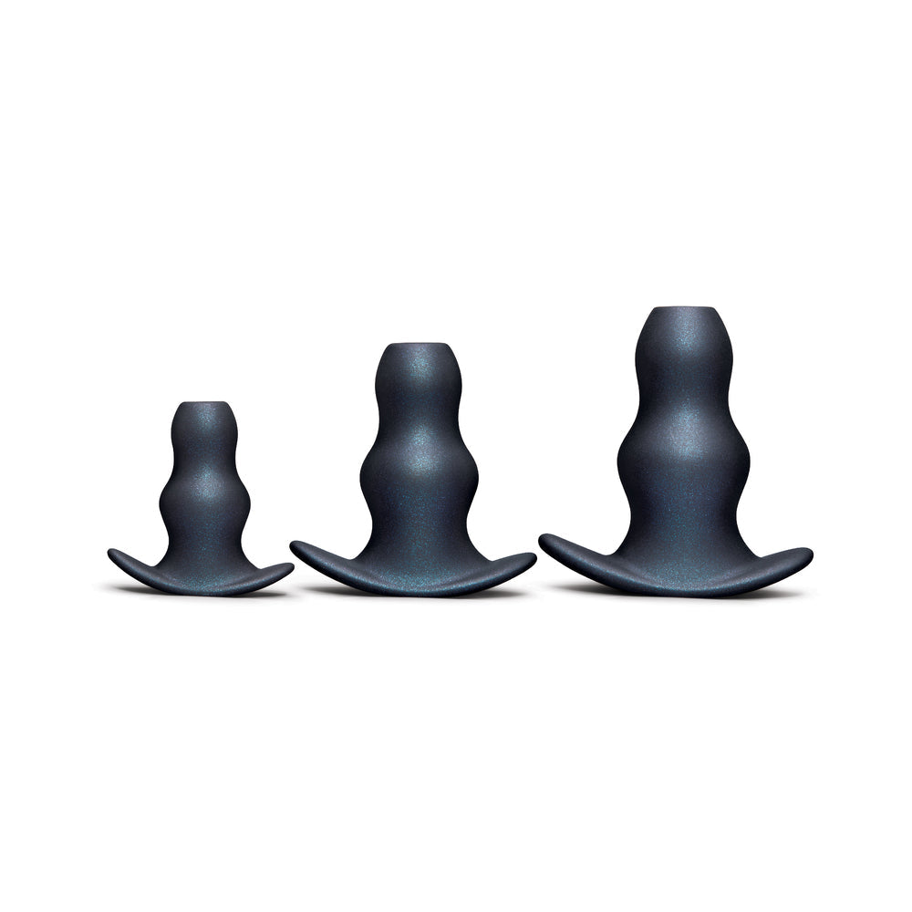 b-Vibe Triple Ripple Hollow Tunnel Pugs 3-Piece Silicone Anal Training Set