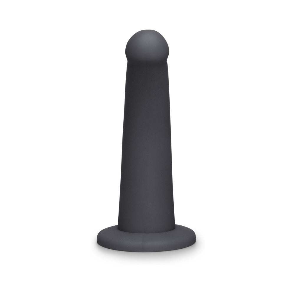 b-Vibe Essentials 7 in. Smooth Silicone Dildo Black