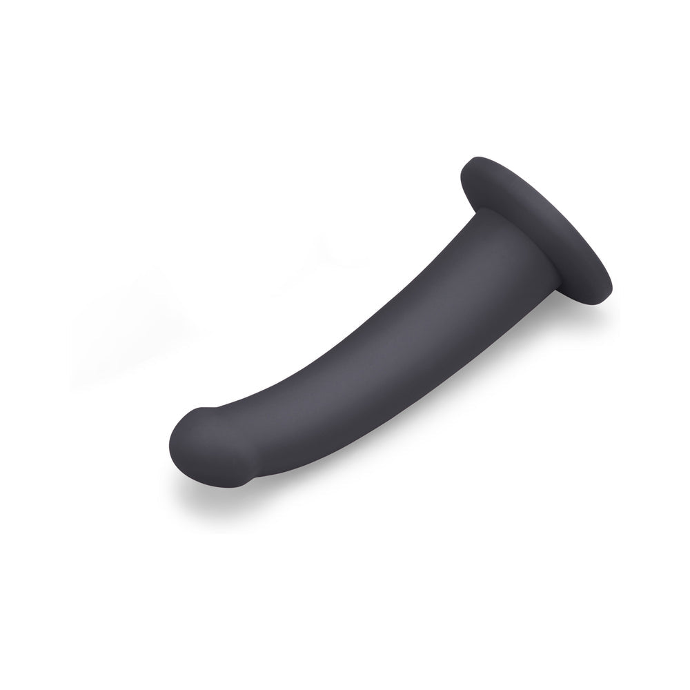b-Vibe Essentials 7 in. Smooth Silicone Dildo Black