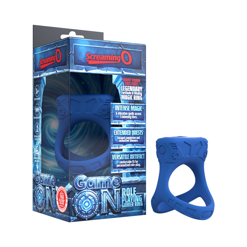 Screaming O Role Playing Game Vibrating Ring Blue