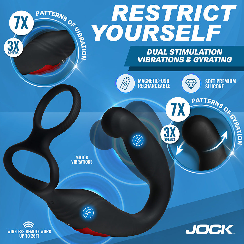 Jock Gyrating Prostate Vibrator w/C-Ring