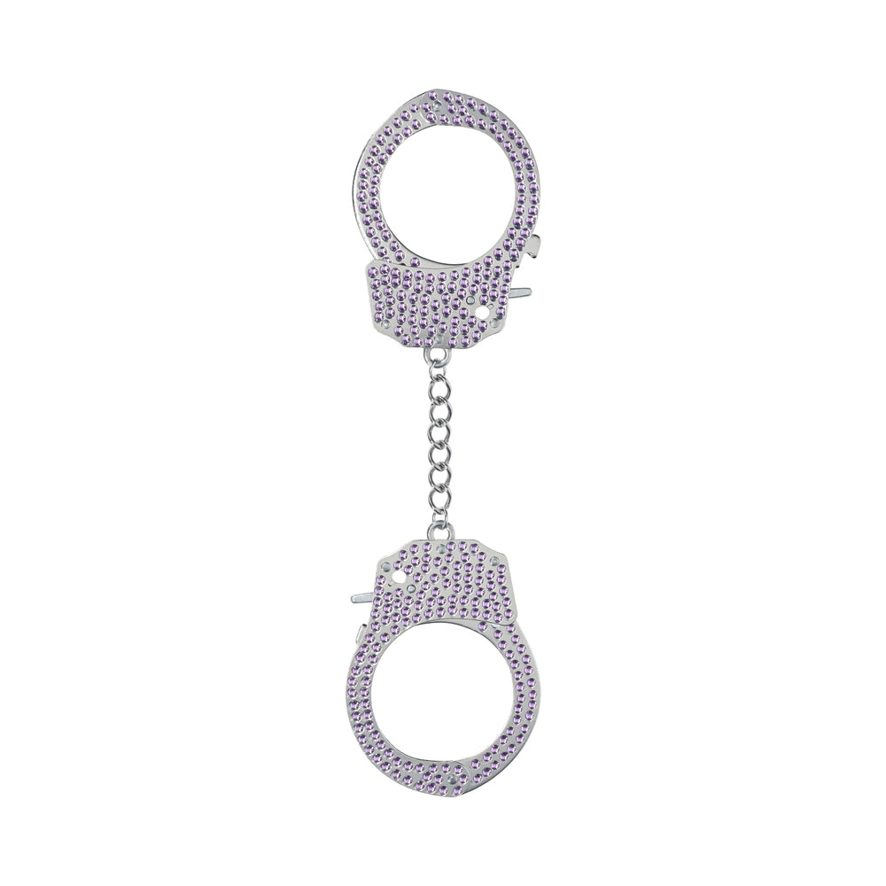 Ouch! Heavy-Duty Diamond Handcuffs Purple