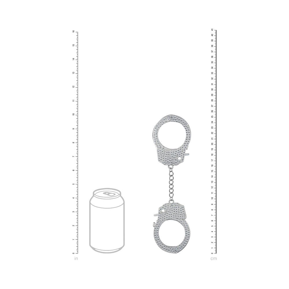 Ouch! Heavy-Duty Diamond Handcuffs Silver