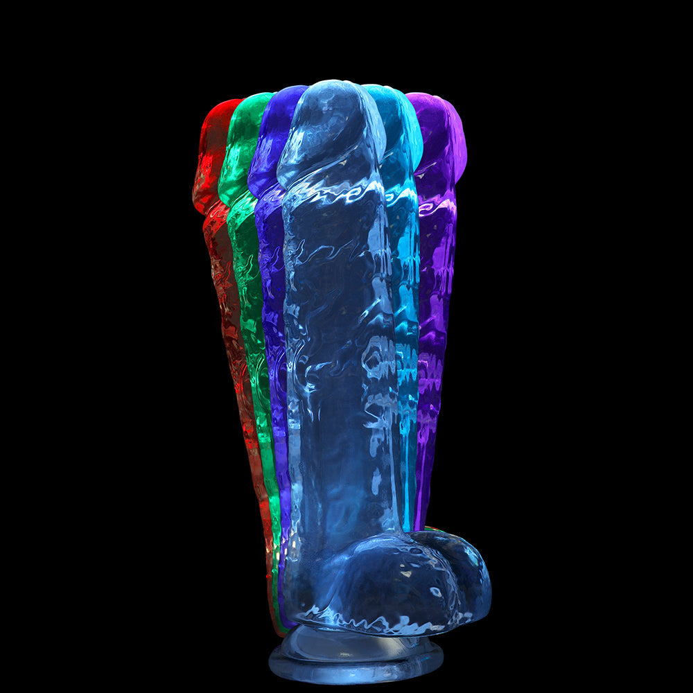 Realrock Crystal Clear LED Touch Dong 6 in. Translucent