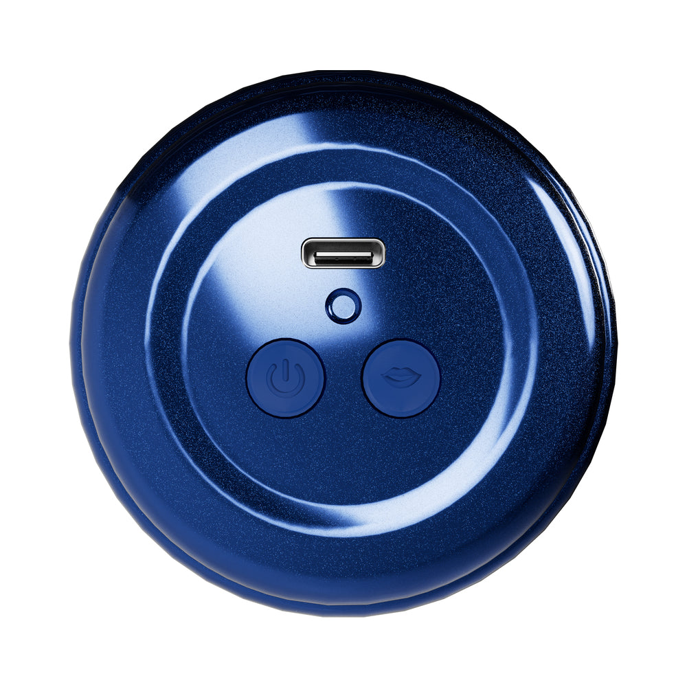 XKIN Ronan Cobalt Mouth Vibrating + Suction Torch Masturbator Metallic Blue