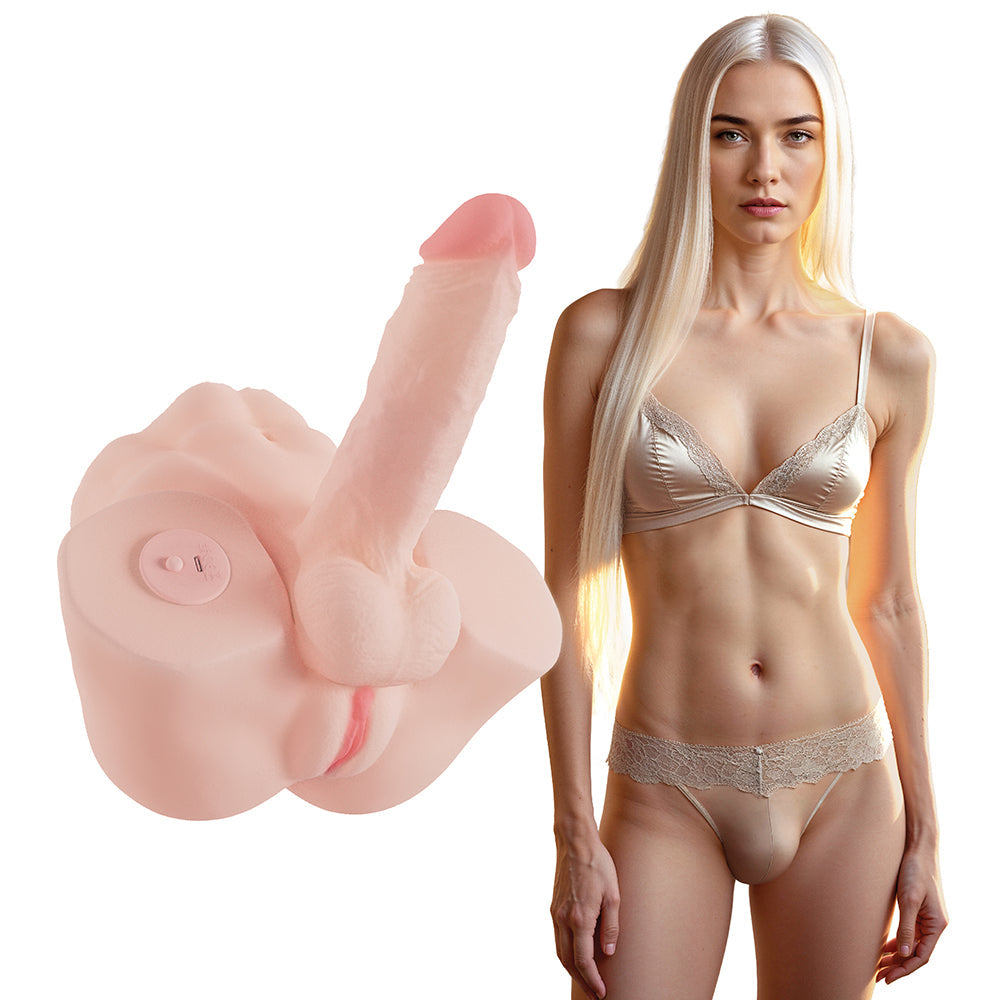 XKIN Body-Forms Emerie Avalon Trans Posable Vibrating Penis + Suction Vagina