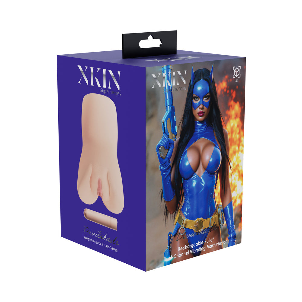 XKIN Devilshade Dual Channel Masturbator with Vibrating Bullet