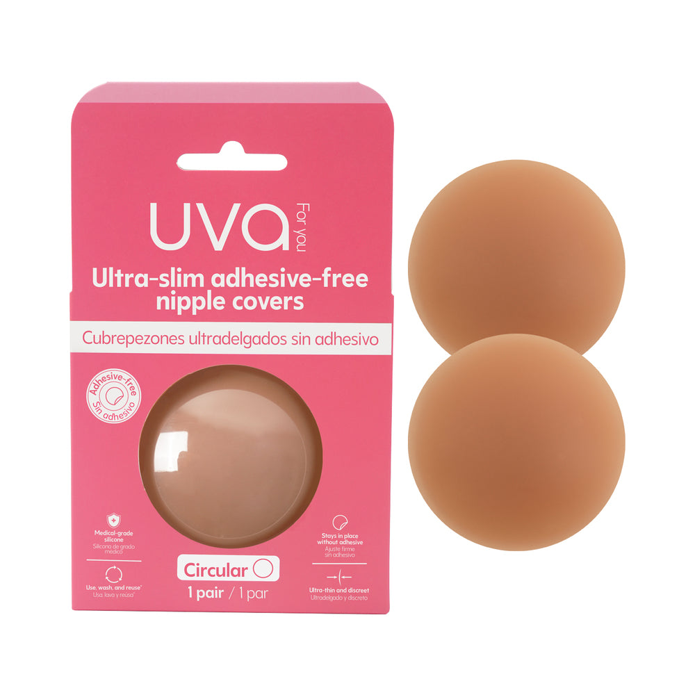 UVA Cocoa Non-Adhesive Round Nipple Covers