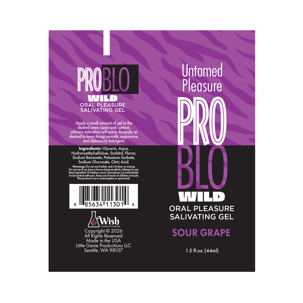 ProBlo Wild Oral Pleasure Salivating Gel Sour Grape 1.5 oz.