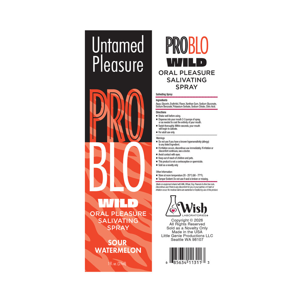 ProBlo Wild Mouthwatering Salivating Spray Sour Watermelon 1 oz.
