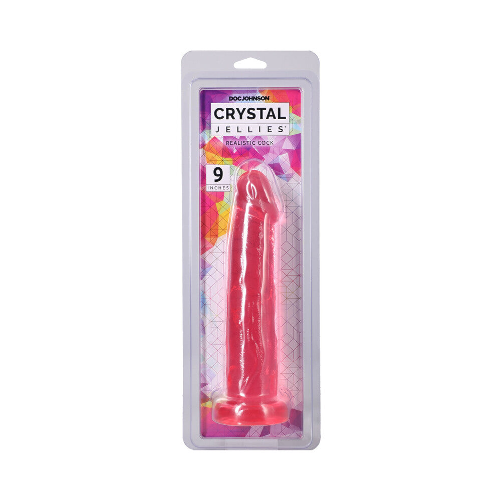 Crystal Jellies Realistic Cock 9 in. Pink