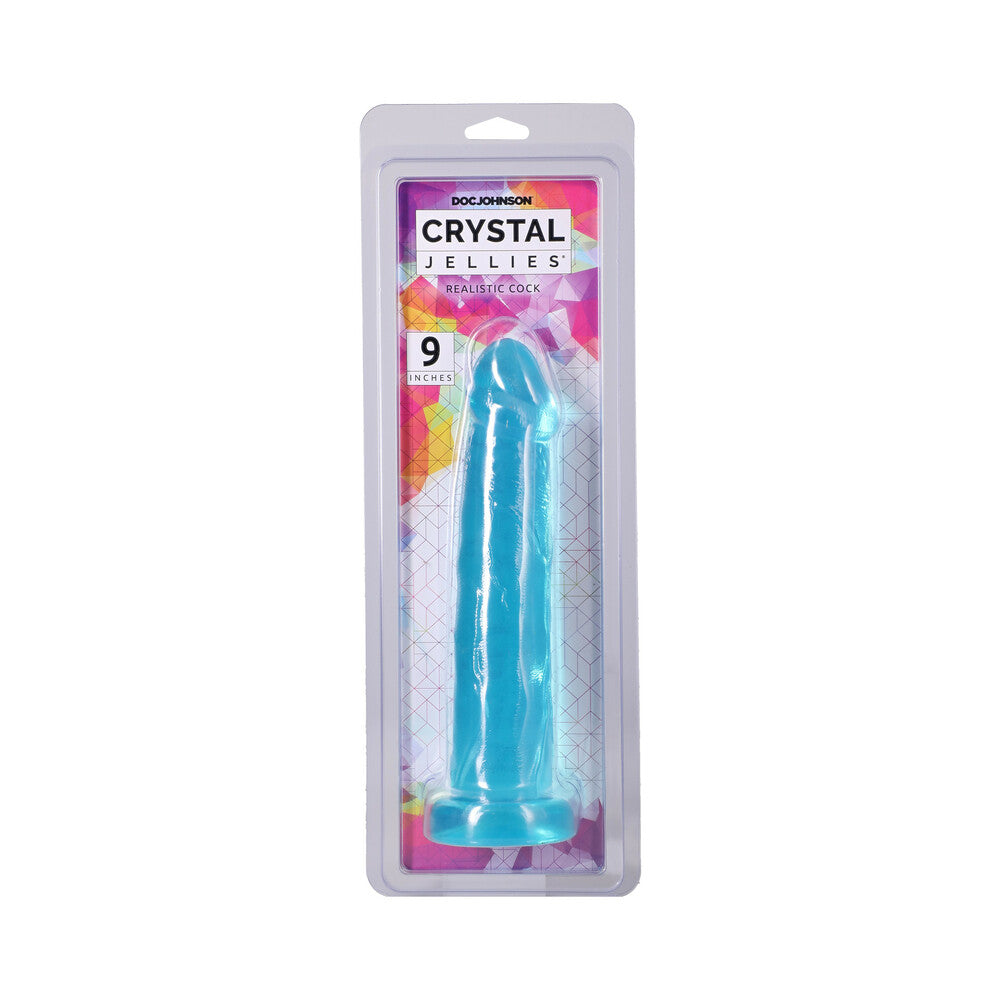 Crystal Jellies Realistic Cock 9 in. Teal