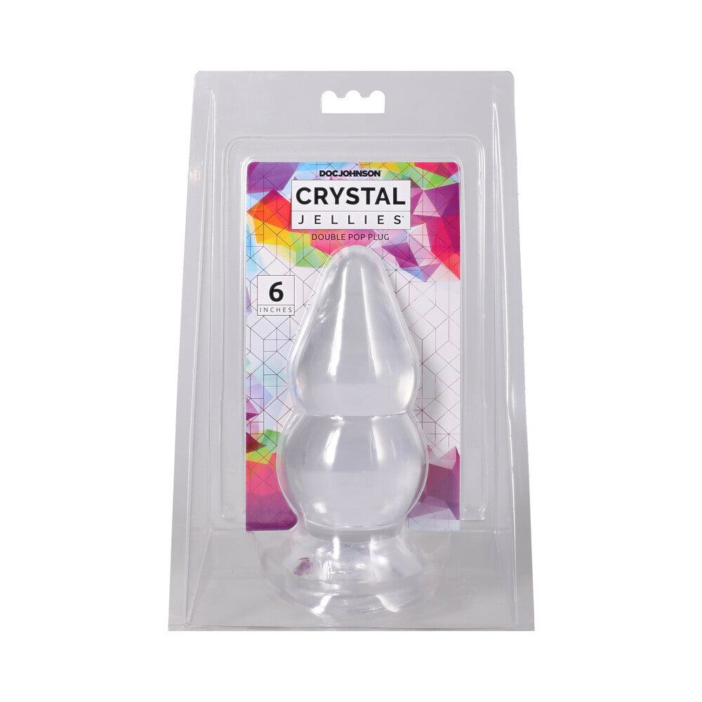 Crystal Jellies Double Pop Plug 6 in. Clear