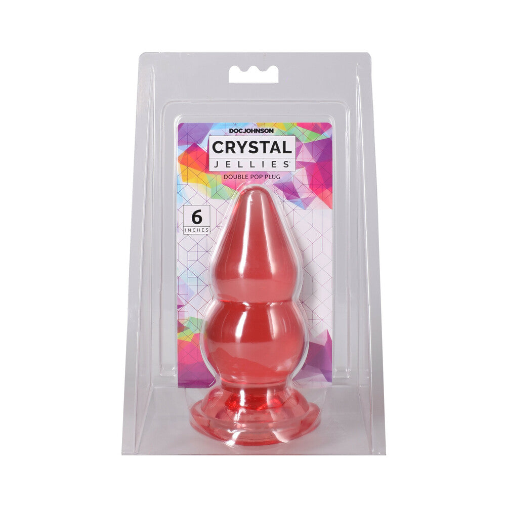 Crystal Jellies Double Pop Plug 6 in. Pink