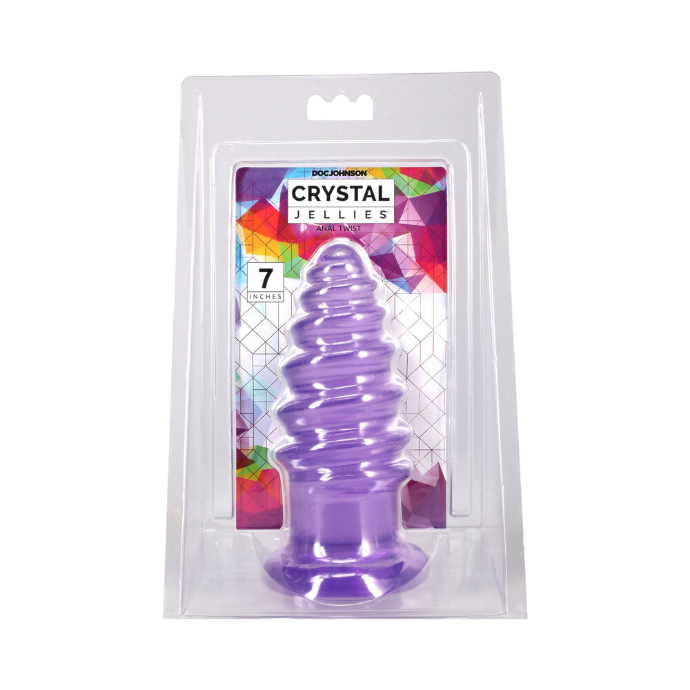 Crystal Jellies Anal Twist 7 in. Purple