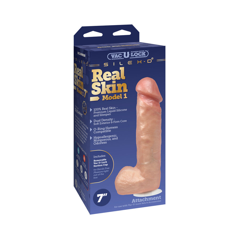 Vac-U-Lock x SILEX-D Model 1 Premium Real Skin 7 in. Vanilla