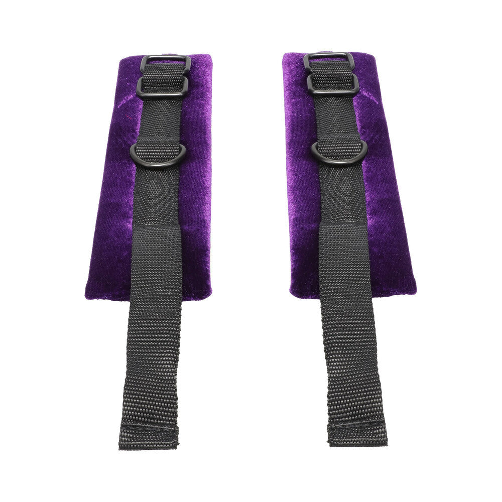 Merci Velvet Wrist Cuffs Violet/Black
