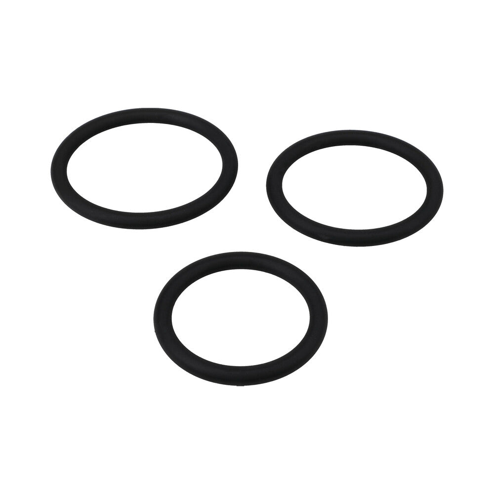 TitanMen Slim C-Ring 3 Piece Silicone Set Black