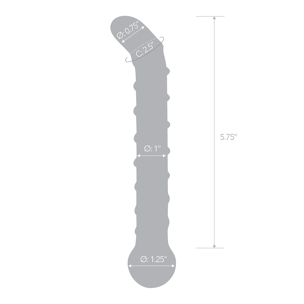 Mr. Swirly 6.5" G-Spot Glass Dildo