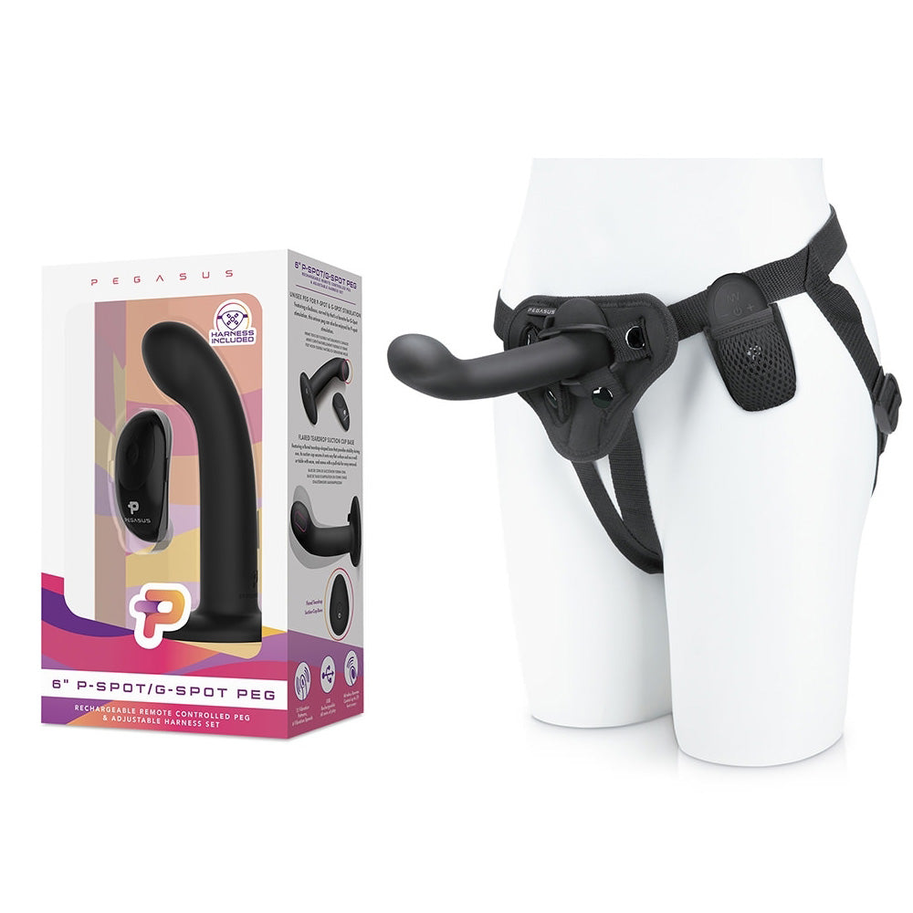 6" P-Spot / G-Spot Peg With Harness