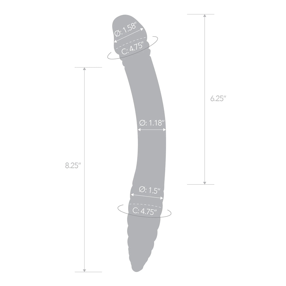 Glas 11" Double-Sided Glass Dildo For G-Spot P-Spot Stimulation