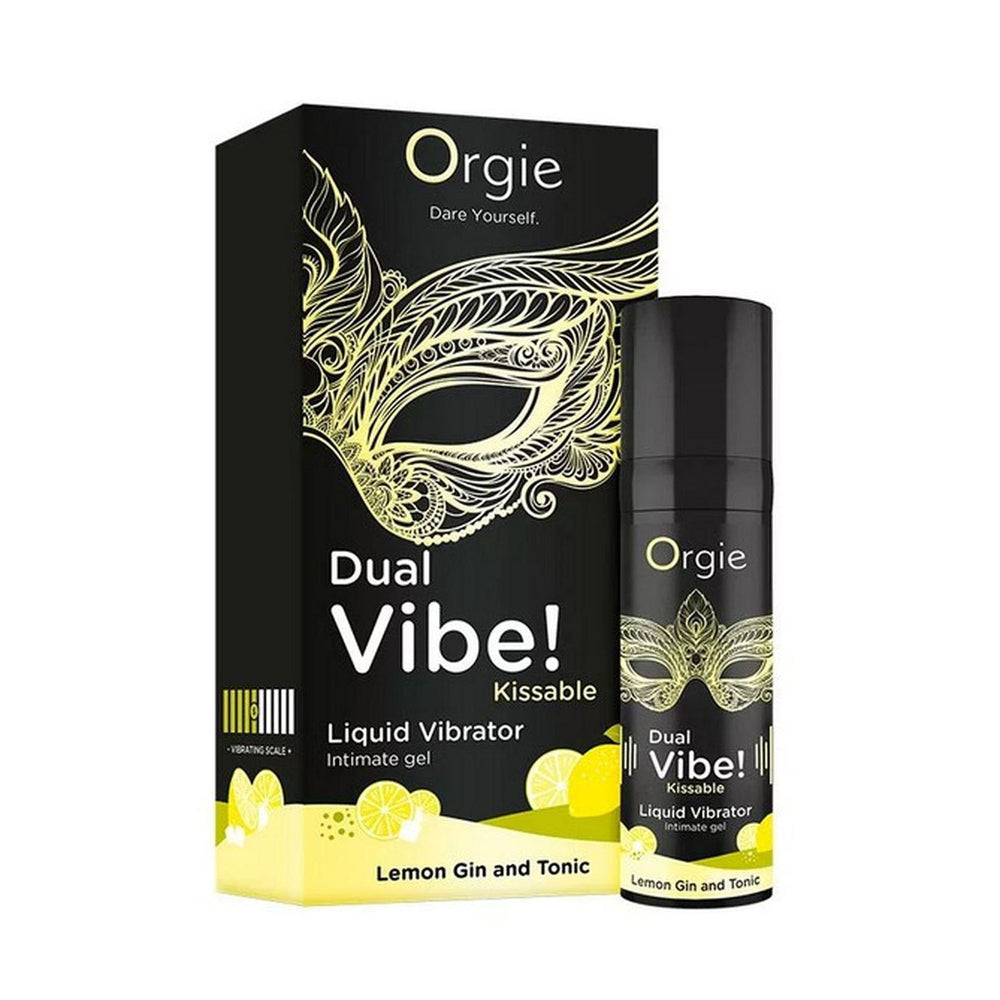 Orgie Dual Vibe Kissable Liquid Vibrator Lemon Gin And Tonic