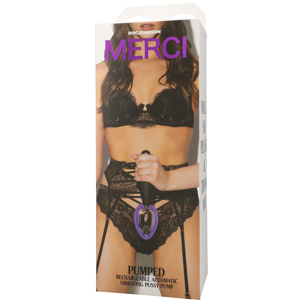 Merci - Pumped - Rechargeable Automatic Vibrating Pussy Pump - Black