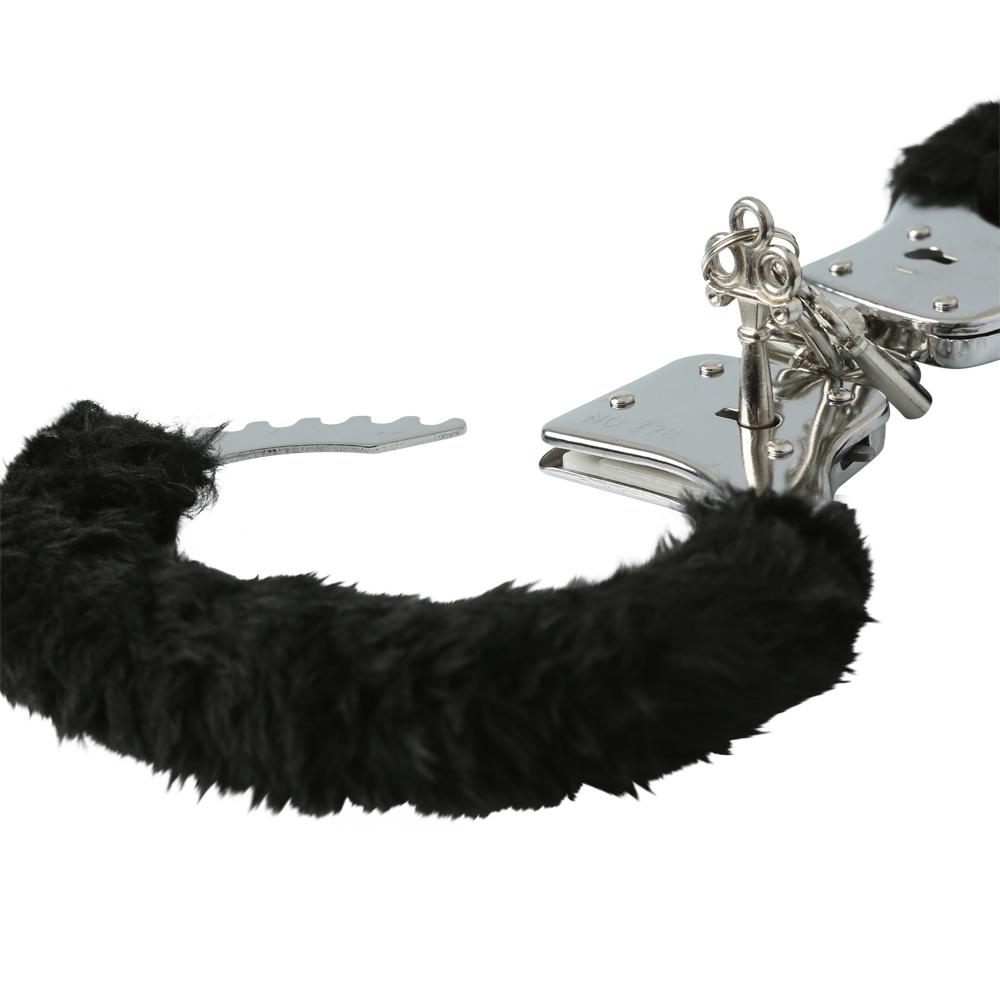 S&M Furry Handcuffs Black