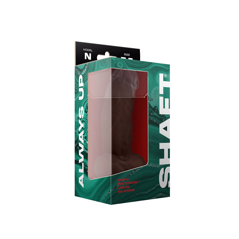 Model N 7.5" Liquid Silicone Dong W/Balls Mahogany