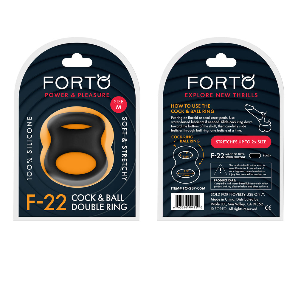 F-22: D Ring Liquid Silicone 53/55Mm Black
