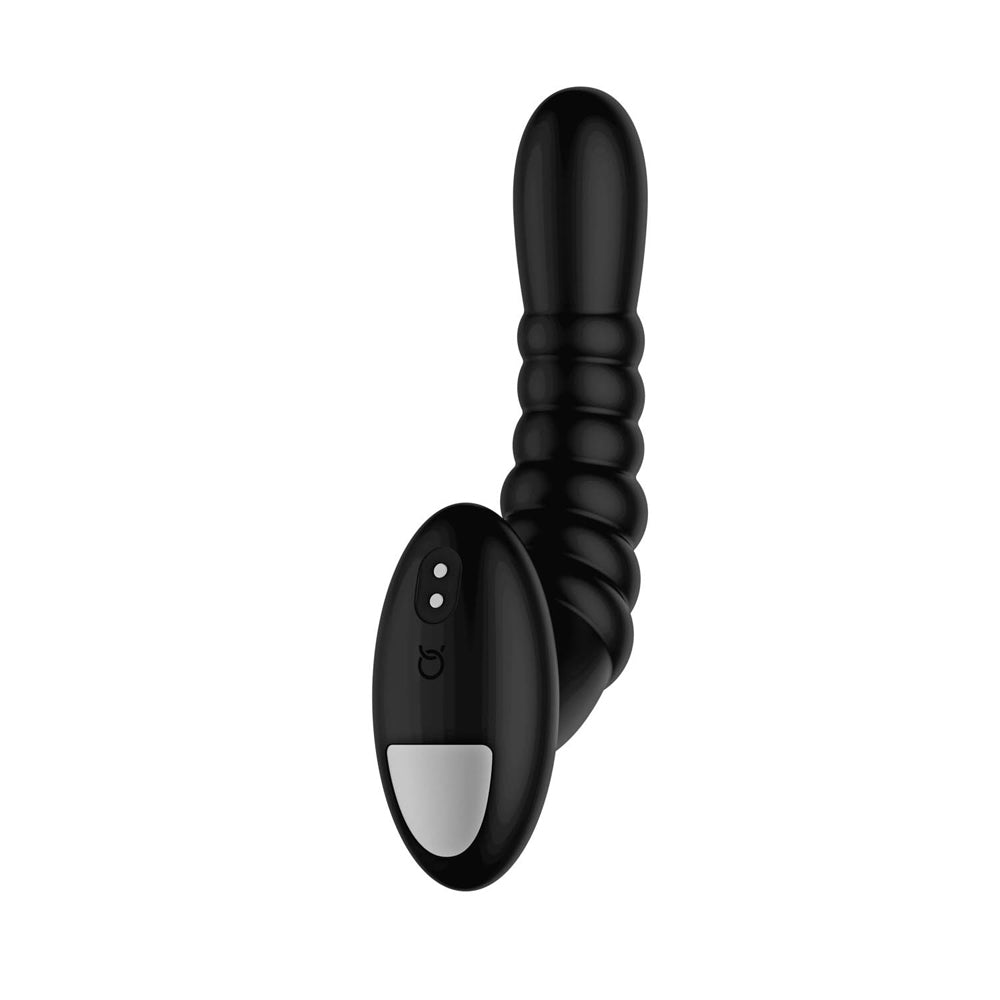 Ribbed Pro Vibrating Massager Black