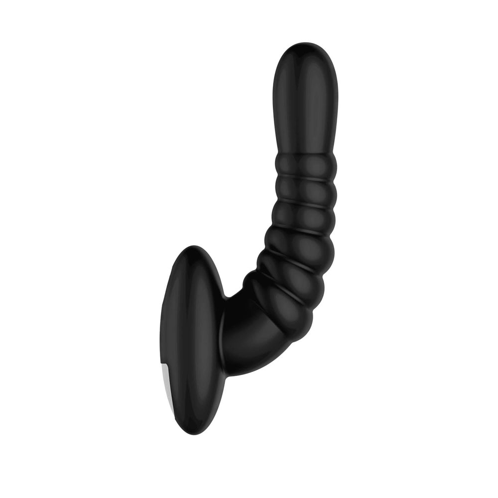 Ribbed Pro Vibrating Massager Black