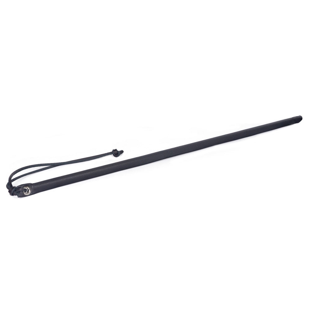24" Leather Wrapped Cane Black