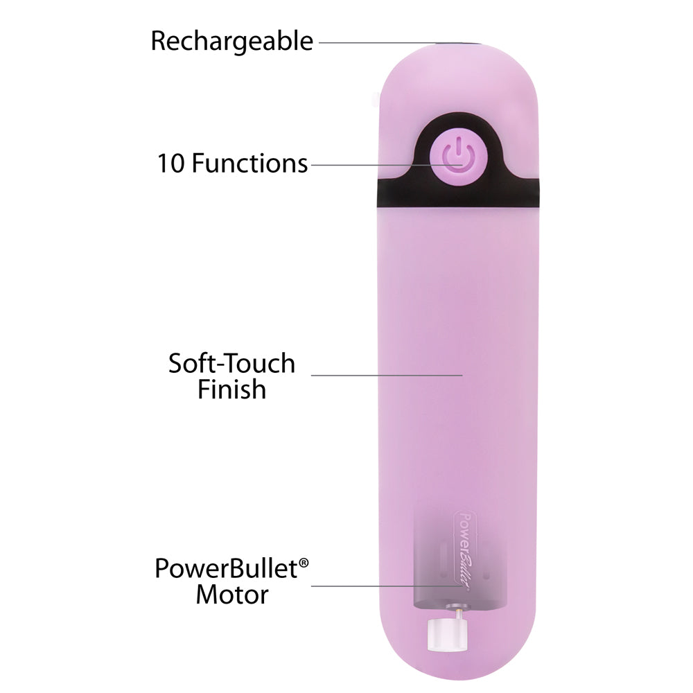 Powerbullet Simple & True 3.5'' Bulllet 10 Function Purple