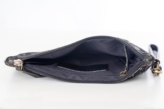Mesa Luna Metallic Cowhide Handcrafted Large Wristlet