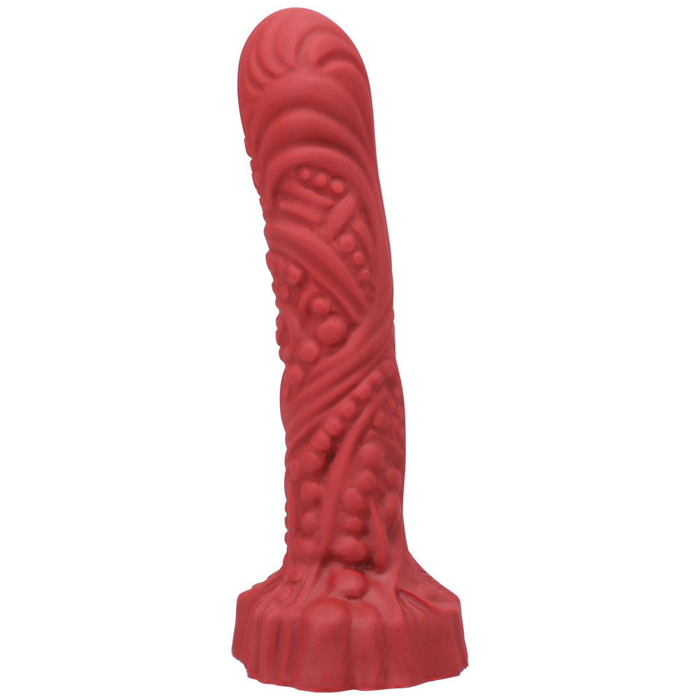 Tantus Groove Textured Dildo Ruby (bag)