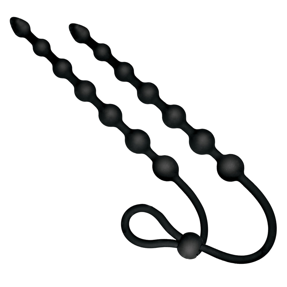 Ass-Sation Dual Silicone Anal Beads Black