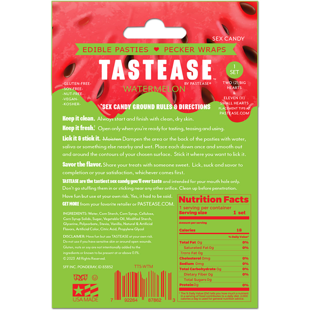 Tastease Edible Watermelon Pasties & Pecker Wraps