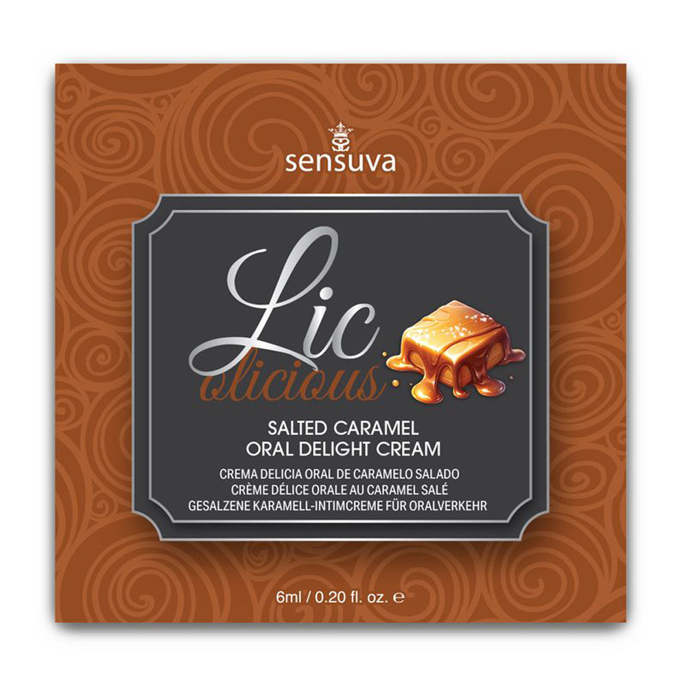 Lic-O-Licious Oral Delight Cream Salted Caramel 6 ml. Single-Use Packet
