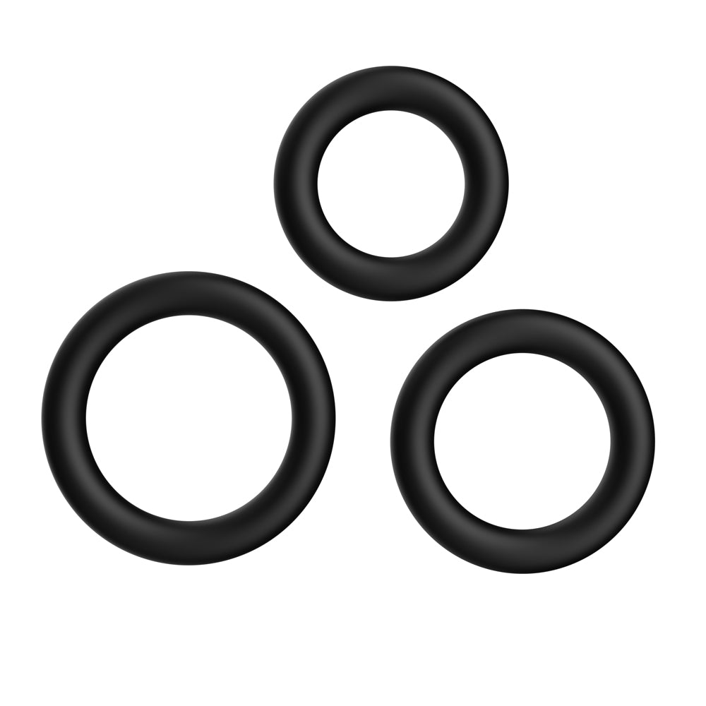 F-39: Trio Cockring Set Black