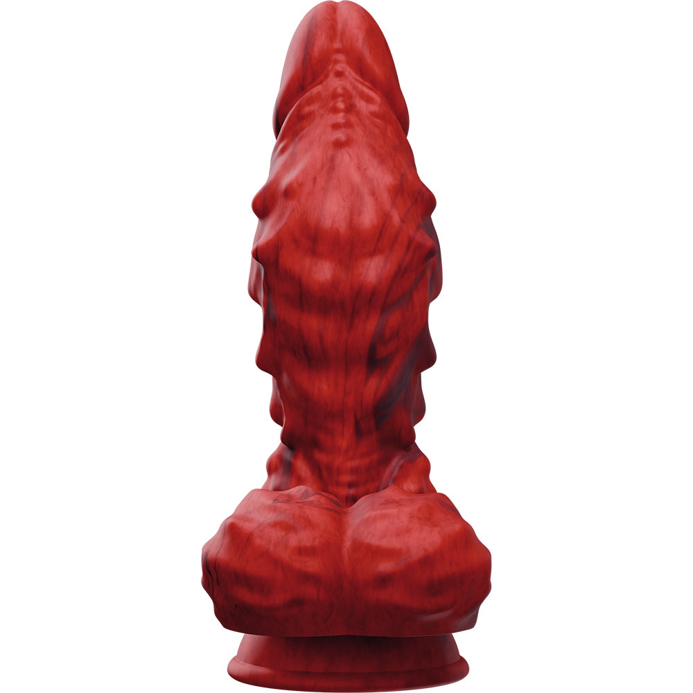 Tentra Vulkris Volcanic Dragon Vibrating Dildo Red