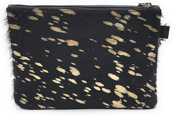 Mesa Luna Metallic Cowhide Handcrafted Large Wristlet