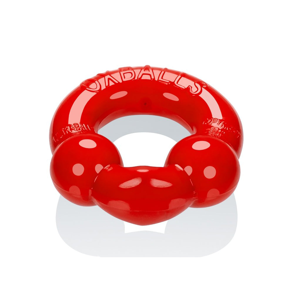 Ultraballs 2-Pack Cock Ring Steel & Red
