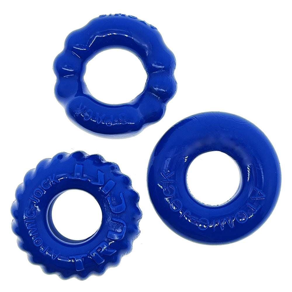 Bonemaker 3-Pack Cockring Kit Pool Blue