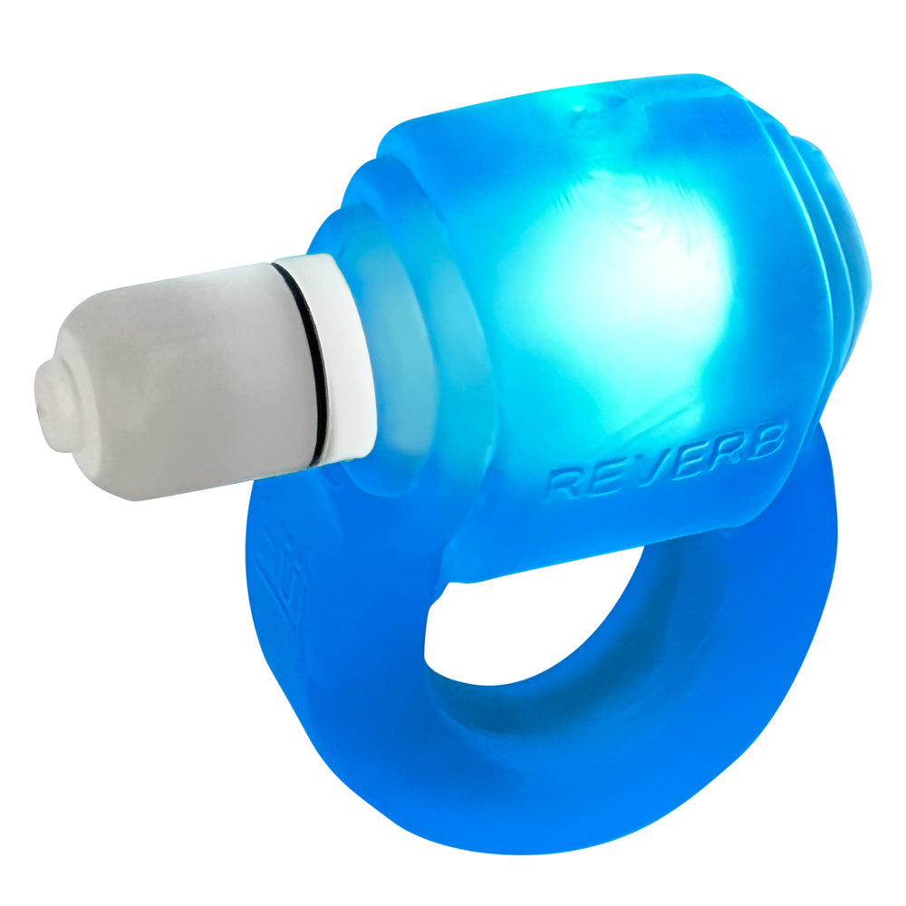 Glowdick Cockring With Led Blue Ice