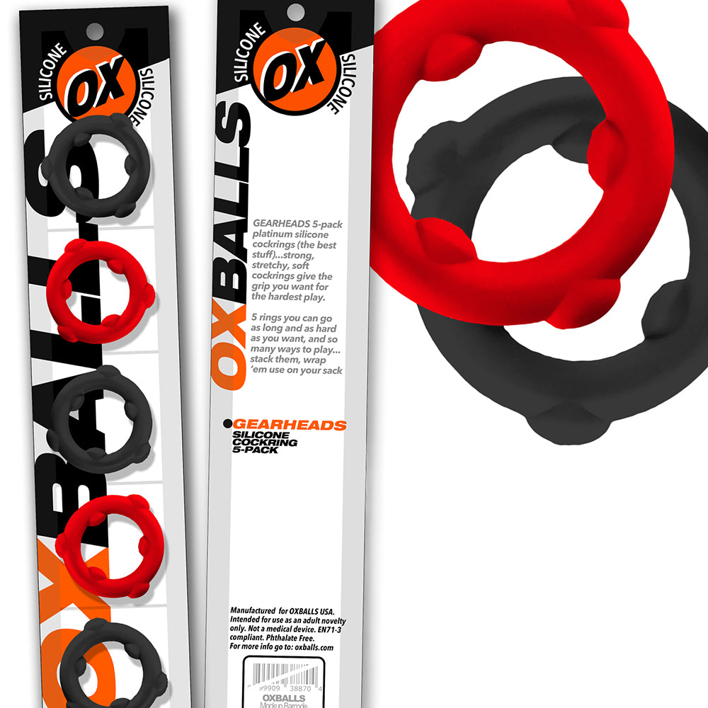 Gearheads Spinner 5pk Red/Black