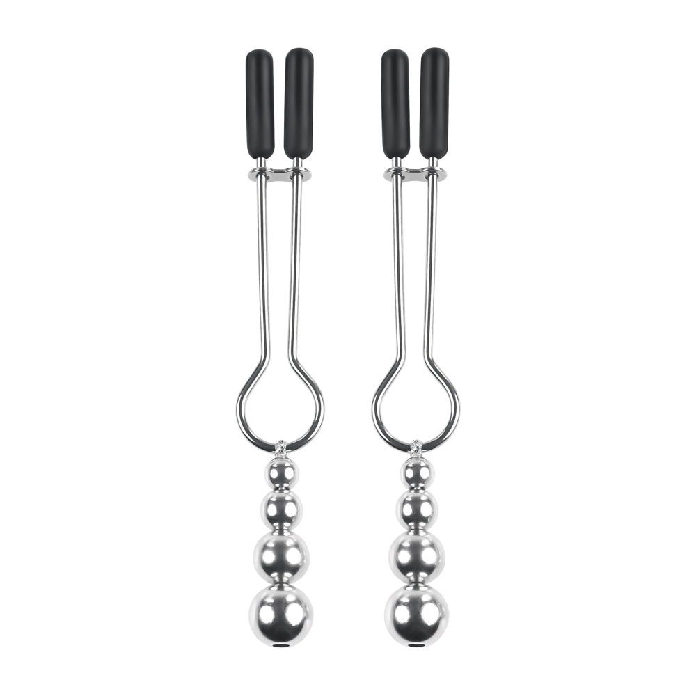 Beaded Nipple Clamps Silver