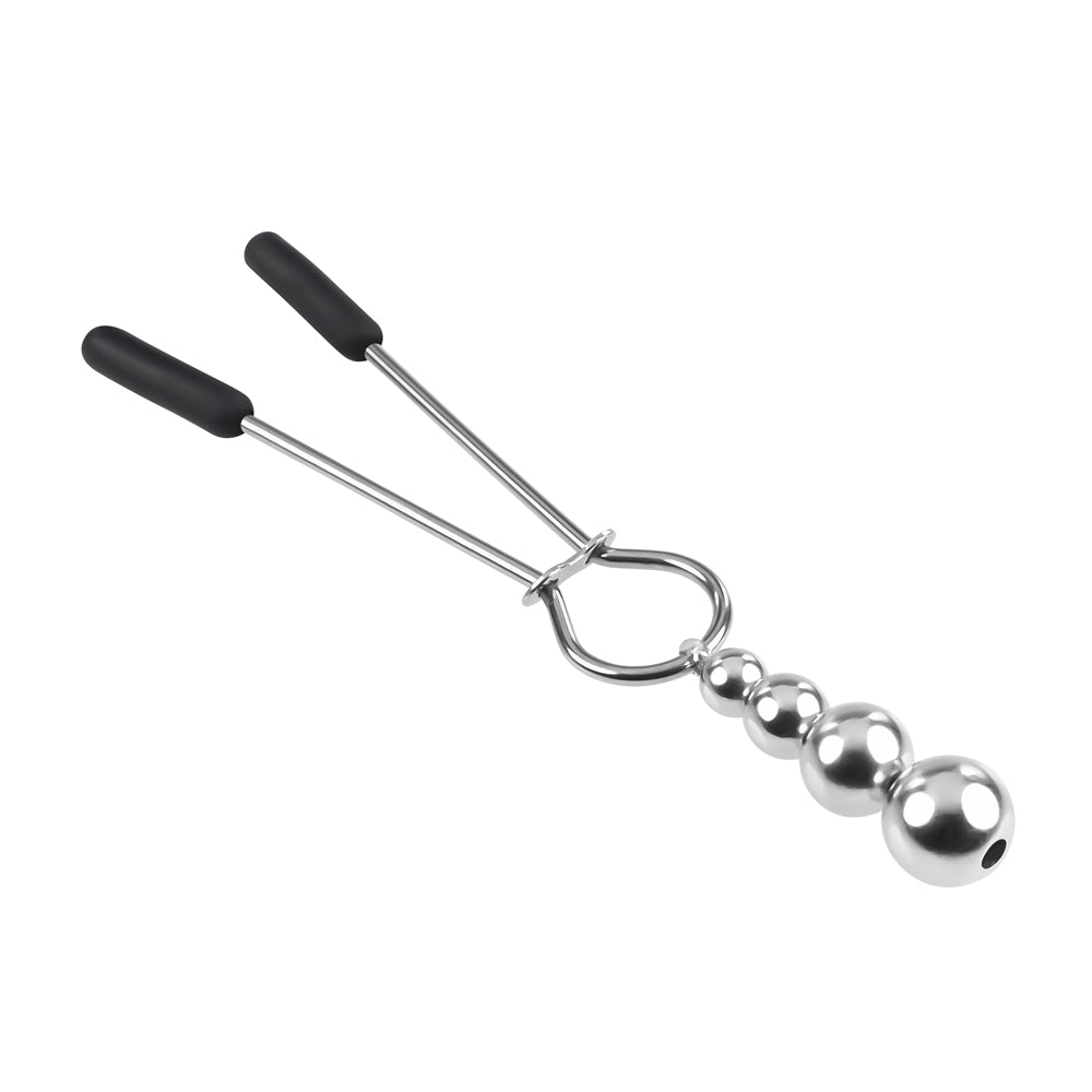 Beaded Nipple Clamps Silver