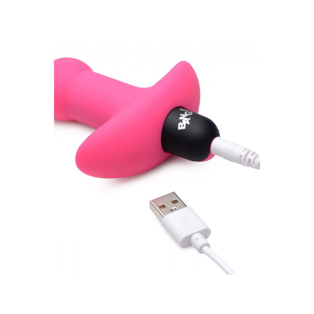 Bang! Vibrating Silicone Anal Beads & Remote Control Pink